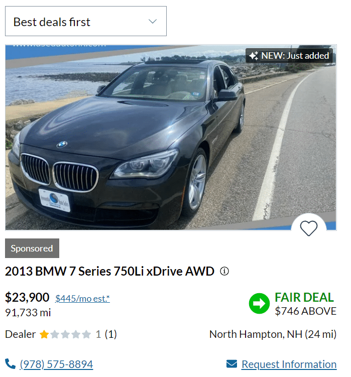 CarGurus Car Listing